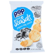 POPTIME POPPED CHIPS: Chips Sea Salt, 4 oz