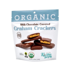 NUT FREE CHOCALATE FACTOR: Organic Milk Chocolate Covered Graham Crackers, 4.16 OZ