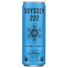 ODYSSEY ELIXIR: Sparkling Blue Raspberry Energy Drink, 12 fo