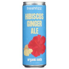 FRESH FIZZ: Hibiscus Ginger Ale, 12 fo