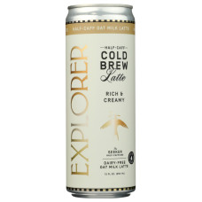 EXPLORER COLD BREW: Half-Caff Oat Milk Coffee Latte, 12 fo EXPLORER COLD BREW: Half-Caff Oat Milk Coffee Latte, 12 fo