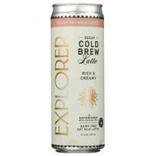 EXPLORER COLD BREW: Decaf Oat Milk Coffee Latte, 12 fo EXPLORER COLD BREW: Decaf Oat Milk Coffee Latte, 12 fo