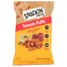 SNACK'IN FOR YOU: Tomato Puffs Spicy Queso, 4 oz