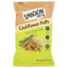 SNACK'IN FOR YOU: Cauliflower Puffs Hatch Green Chile, 4 oz