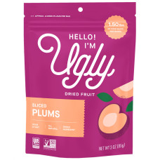 HELLO IM UGLY: Dried Sliced Plums, 3 oz