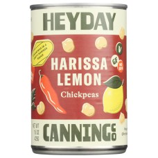 HEYDAY CANNING CO: Chickpeas Harissa Lemon, 15 OZ