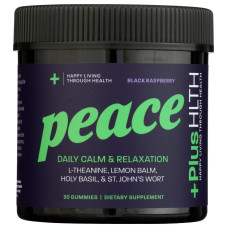 PLUSHLTH: Peace Gummy Black Raspberry, 30 pc