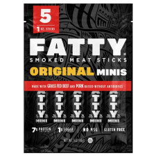 FATTY: Smoked Meat Sticks Minis Original 5Pc, 5 oz FATTY: Smoked Meat Sticks Minis Original 5Pc, 5 oz