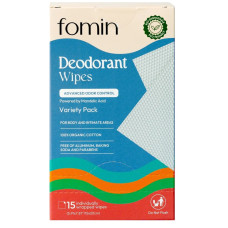 FOMIN: Variety Pack 15 Deodorant Wipes, 1 ea FOMIN: Variety Pack 15 Deodorant Wipes, 1 ea