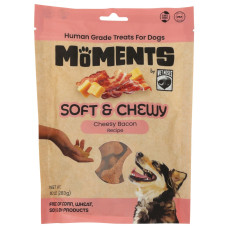 MOMENTS BY WET NOSES: Soft and Chewy Cheese Bacon Dog Treat, 10 oz