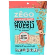 ZEGO: Organic Gluten Free Nut Free Muesli Cinnamon Twist, 13 oz