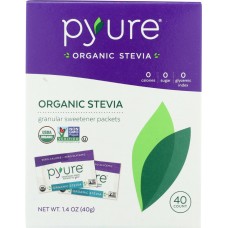 PYURE: Sweetener Organic Stevia 40 Count, 1.41 oz
