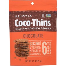 SEJOYIA: Cookie Coco-Thins Chocolate, 3.5 oz