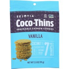 SEJOYIA: Coco-Thins Cashew Cookies, 3.5 oz