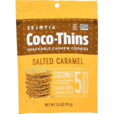 SEJOYIA: Cookie Coco-Thins Salted Caramel, 3.5 oz