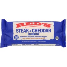 RED'S: Natural Foods Steak & Cheese Burrito, 5 oz