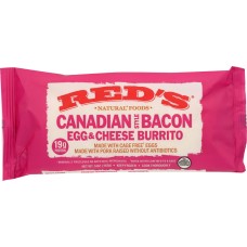 RED'S: Canadian Bacon Egg and Cheese Burrito, 5 oz