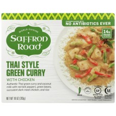 SAFFRON ROAD: Thai Style Green Curry Chicken, 10 oz