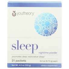 YOUTHEORY: Sleep Nighttime Powder 21 Packets, 4.2 oz YOUTHEORY: Sleep Nighttime Powder 21 Packets, 4.2 oz