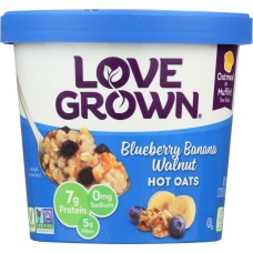 LOVE GROWN FOODS: Hot Oats Blueberry Banana Walnut, 2.22 oz