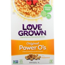 LOVE GROWN: Foods Power O's Cereal Original, 8 oz