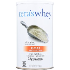 TERA'S WHEY: Goat Whey Protein Plain Whey Unsweetened, 12 oz