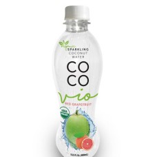 COCO VIO: Sparkling Coconut Water Red Grapefruit, 13.5 fo