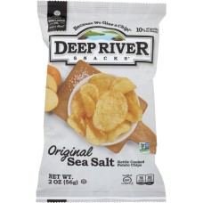 DEEP RIVER: Original Sea Salt Kettle Cooked Potato Chips, 2 oz