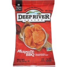 DEEP RIVER: Kettle Cooked Potato Chips Mesquite BBQ, 2 oz