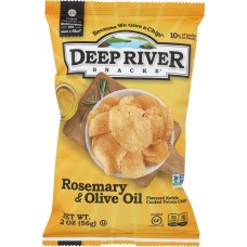 DEEP RIVER: Rosemary & Olive Oil Kettle Cooked Potato Chips, 2 oz