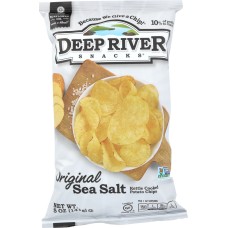 DEEP RIVER: Kettle Cooked Potato Chips Salted Original, 5 oz