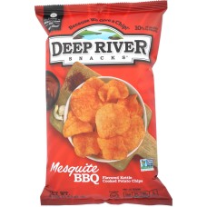 DEEP RIVER: Kettle Cooked Potato Chips Mesquite BBQ, 5 oz