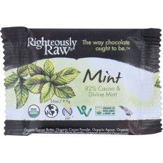 RIGHTEOUSLY RAW: 82% Cacao & Divine Mint Bite, 0.35 oz