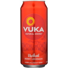 VUKA ENERGY DRINKS: Workout Berry Lemonade, 16 fo
