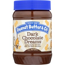 PEANUT BUTTER & CO: Dark Chocolate Dreams Peanut Butter Blended with Rich Dark Chocalate, 16 oz