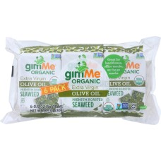 GIMME: Organic Premium Roasted Seaweed Extra Virgin Olive Oil 6x0.17oz, 1.05 oz