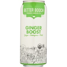 BETTER BOOCH: Ginger Boost Kombucha, 16 oz