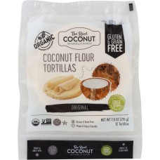 THE REAL COCONUT: 12 Coconut Flour Tortillas, 7.6 oz