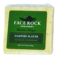 FACE ROCK: Vampire Slayer Garlic Cheddar Cheese, 6 oz FACE ROCK: Vampire Slayer Garlic Cheddar Cheese, 6 oz