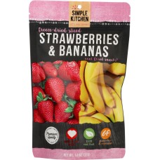 SIMPLE KITCHEN: Strawberries & Bananas Real Fruit Snacks, 1.1 oz
