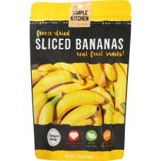 SIMPLE KITCHEN: Freeze Dried Sliced Bananas, 1.6 oz