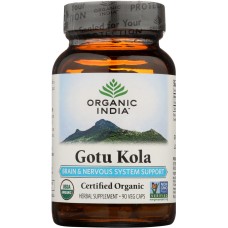 ORGANIC INDIA: Gotu Kola Herbal Supplement, 90 caps