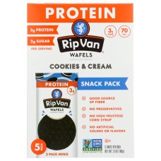 RIP VAN WAFELS: Cookies & Cream Wafels Snack Pack, 2.80 oz