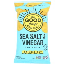 THE GOOD CRISP COMPANY: Crinkle Cut Sea Salt and Vinegar Chips, 5.5 oz