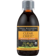 URBAN MOONSHINE: Clear Chest Herbal Syrup with Cup, 8.4 fl oz
