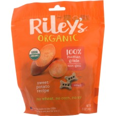 RILEYS ORGANICS: Small Bone Sweet Potato Dog Treat, 5 oz