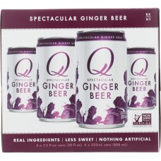 Q TONIC: Ginger Beer 4 Pack, 30 fo