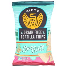 SIETE: Sea Salt Grain Free Tortilla Chips, 5 oz