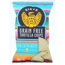 SIETE: Tortilla Sea Salt Chips Grain Free, 5 oz