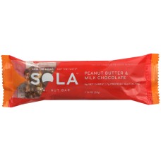 SOLA: Milk Chocolate and Peanut Butter Bar, 1.34 oz